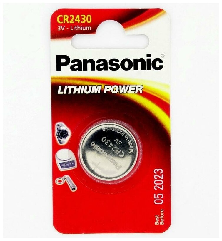 Батарейка Panasonic CR 2430 Bli 1 Lithium (CR-2430EL/1B) - фото №2