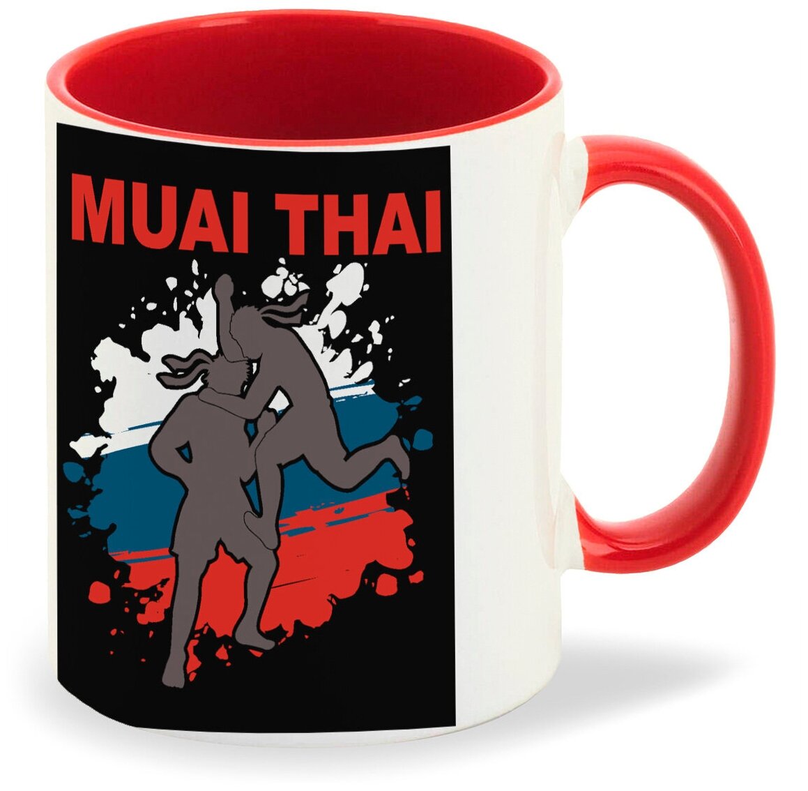 Кружка красная CoolPodarok Muay thai (тайский бокс)