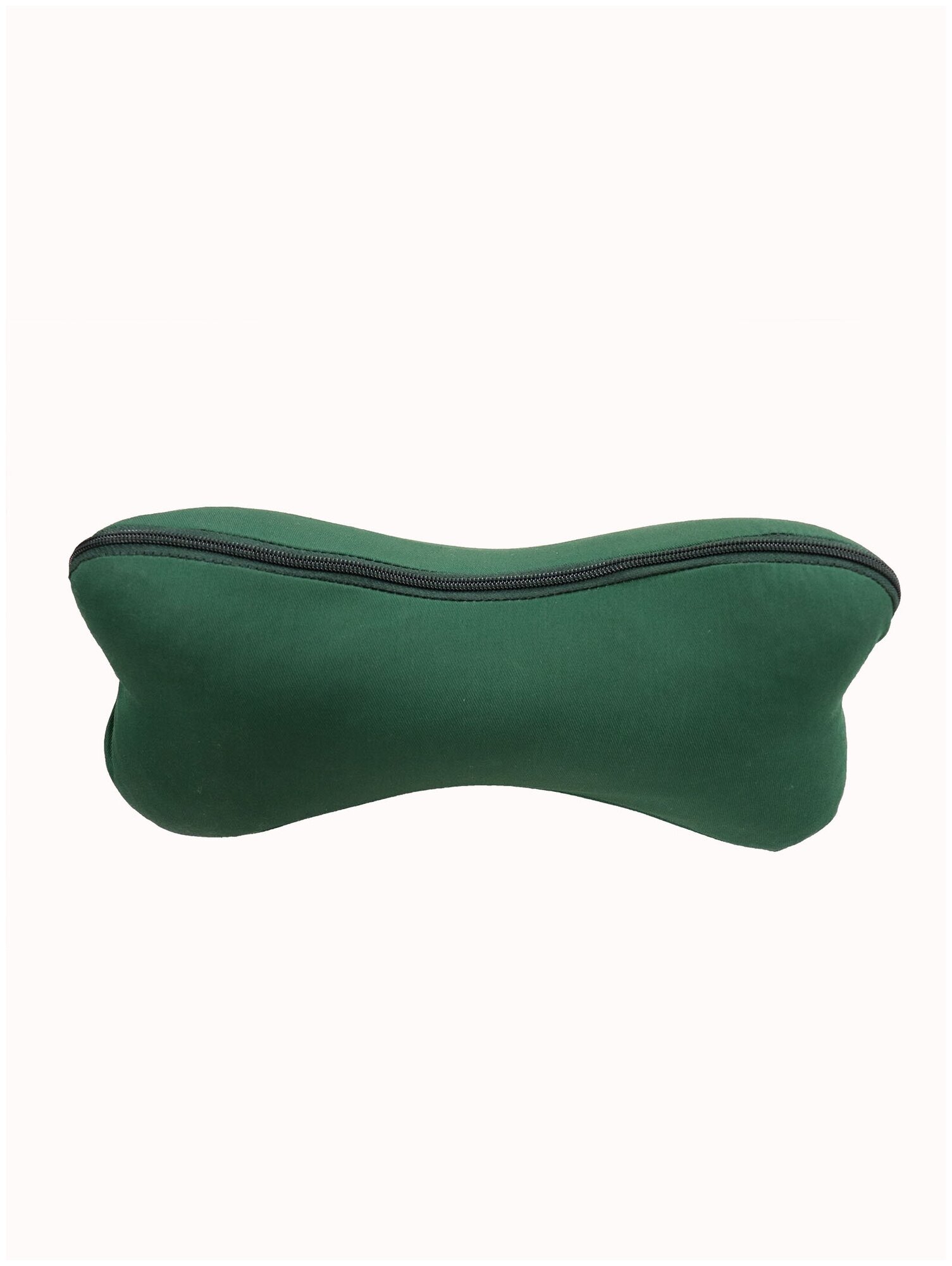 Полезная подушка-валик Косточка с гречневой лузгой зеленый - фотография № 3