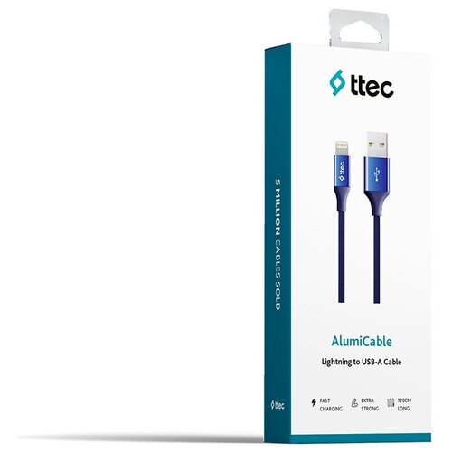 Кабель ttec Lightning 8pin 1.0m alum blue