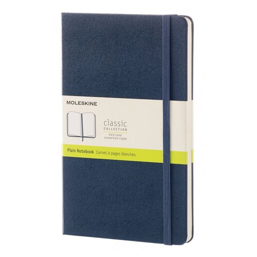 Блокнот Moleskine CLASSIC QP062B20 Large 130х210мм 240стр. нелинованный твердая обложка синий сапфир