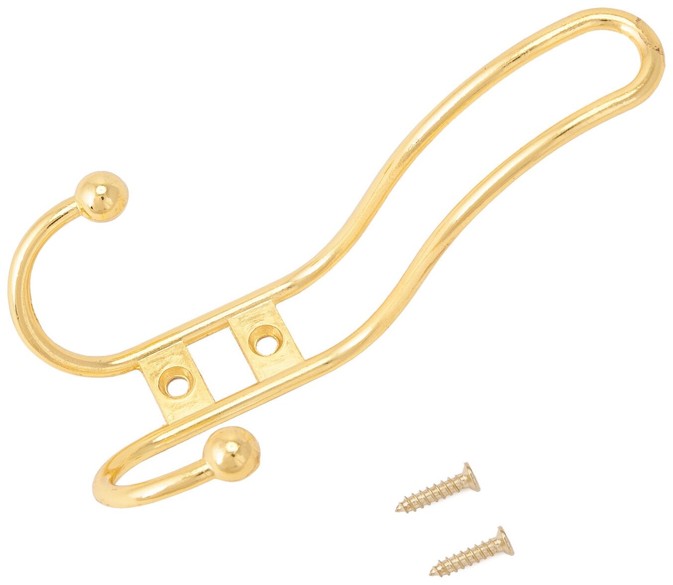 Крючок-вешалка для одежды и ванной стандарт 208 A GP золото 1 шт, крепеж в комплекте
