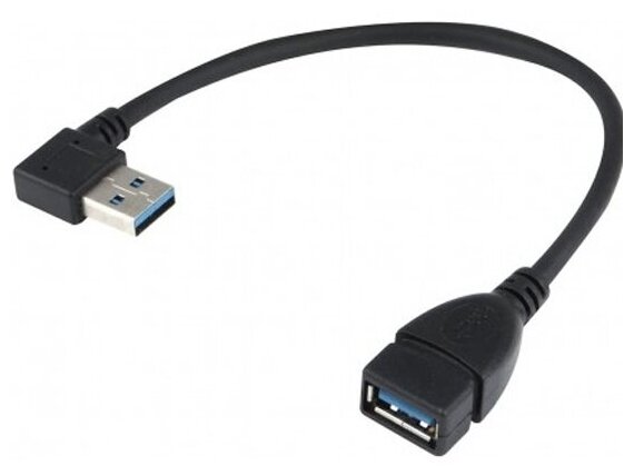 Кабель адаптер угловой Ks-is USB 3.0 male female (KS-402O) левый