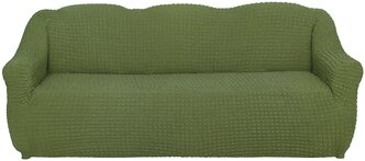 Чехол на трехместный диван универсальный без оборки, цвет Зеленый Светлый
