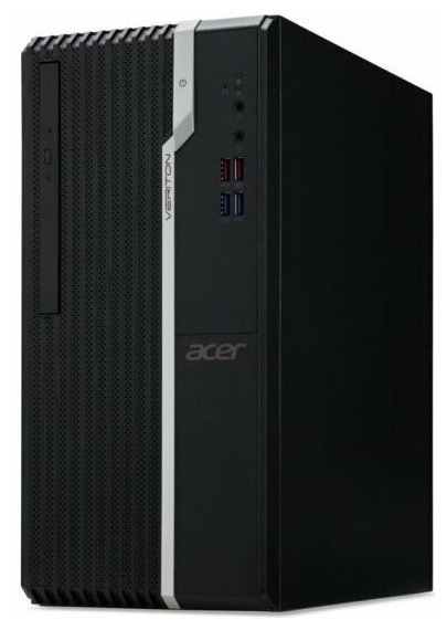 Компьютер ACER Veriton S2680G i3-10105/8GB DDR4 2666/256GB SSD M.2/Intel UHD 630/DVD-RW/USB KB &Mouse/NoO Black