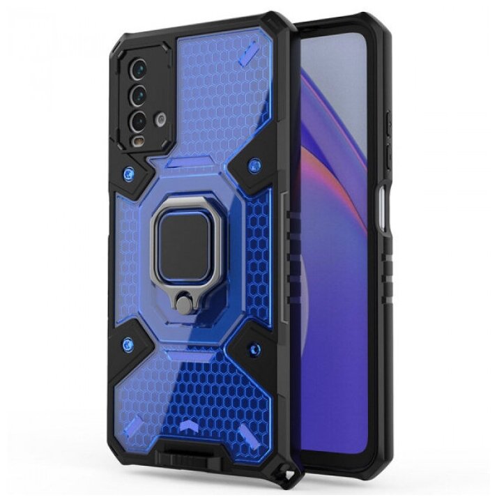 Honeycomb Armor Противоударный чехол с защитой камеры и кольцом для Xiaomi Redmi 9T