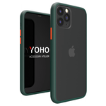 YOHO Чехол накладка, противоударный, матовый, для iPhone 11 Pro Max. Изумрудный-оранжевый YPZCH11PM/IO - изображение