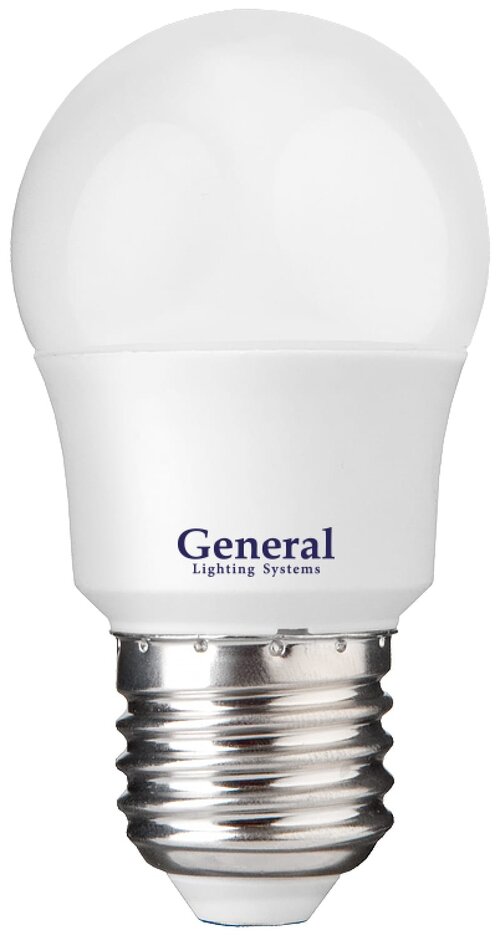 Лампочка светодиодная 8Вт шар General 640100 GLDEN-G45F-8-230-E27-4500