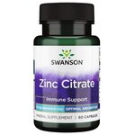 Swanson Zinc Citrate (цитрат цинка) 50 мг 60 капсул - изображение