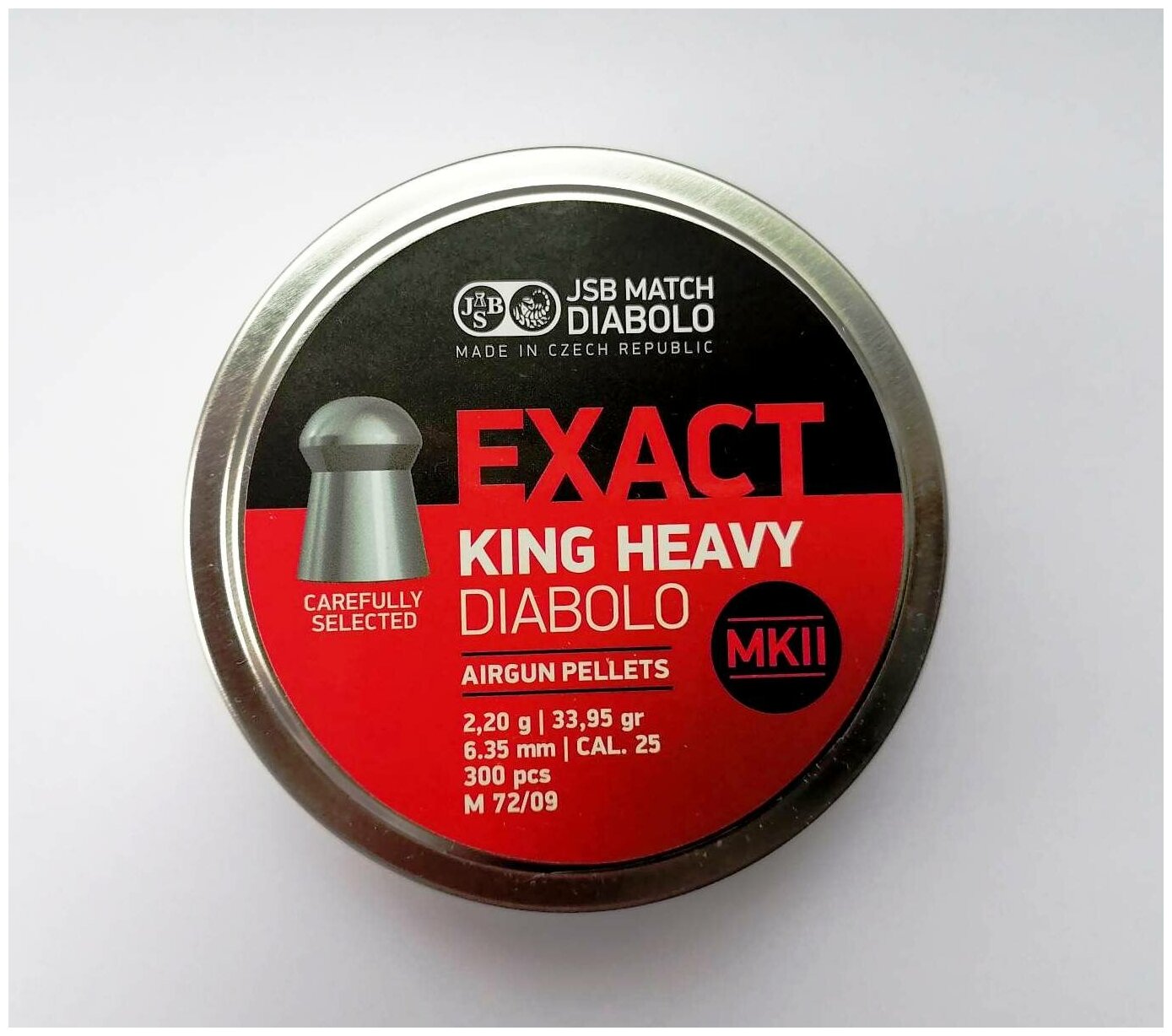 Пули для пневматики JSB Exact King Heavy MKII 6,35 мм 2,2 грамма (300 шт.)