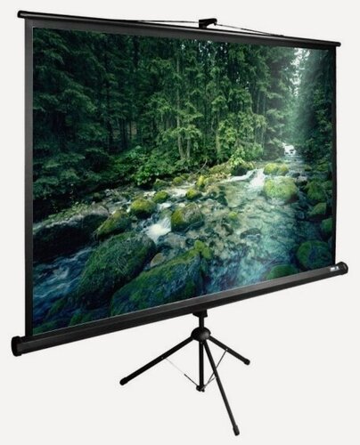 Изображение товара Экран Cactus 220x220см TriExpert CS-PSTE-220x220-BK 1:1 напольный рулонный черный