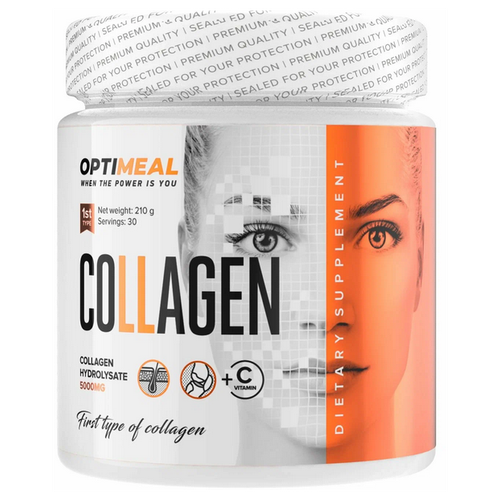 Препарат для укрепления связок и суставов OptiMeal Collagen, 210 гр. препарат для укрепления связок и суставов cybermass collagen