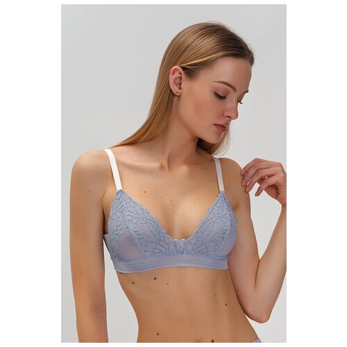 Бюстгальтер треугольник Dimanche lingerie кружевной чашка кружевная без косточек бретели несъемные размер 4BC розовый 1839₽