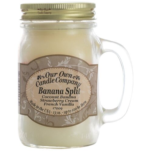 Our Own Candle Company / Свеча большая в стеклянной банке Банановый сплит Banana Split