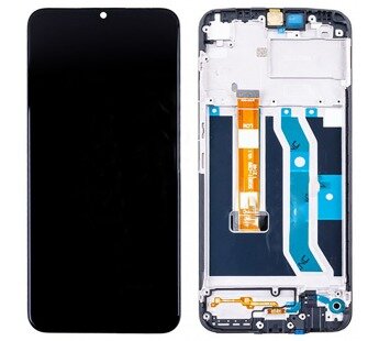 Дисплей для Realme C21Y (RMX3263) в рамке Черный - OR + набор инструментов и клей