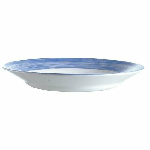 Набор тарелок диаметр 225 мм глубокая голубой край Браш