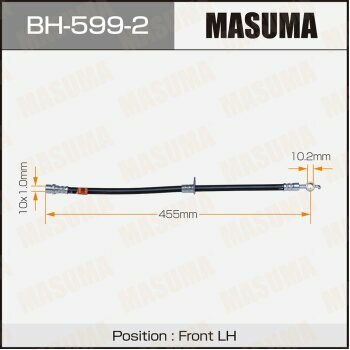 Шланг тормозной MASUMA T- front CAMRY WINDOM ACV30L MCV30 LH перед Masuma BH-599-2