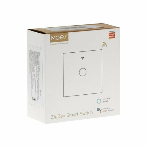 Выключатель MOES Gang Smart Switch Sensor ZS-EU1, Zigbee, 1 кнопка, таймер, расписание 9828664