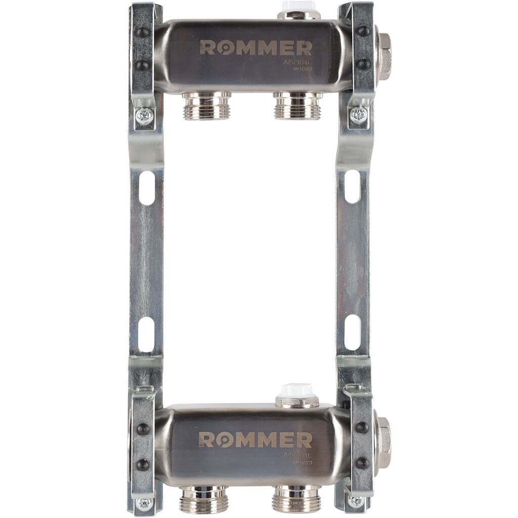 Коллектор из нержавеющей стали в сборе с расходомерами 2 вых. ROMMER RMS-1210-000002