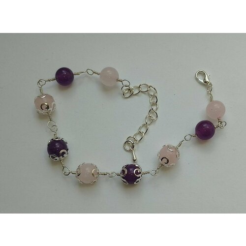 Браслет МастерHand, кварц, металл, размер 17 см, розовый