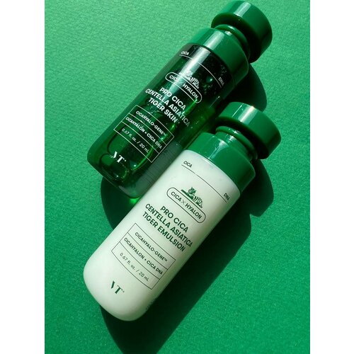 VT Cosmetics Успокаивающий тревел набор для лица Pro Cica Centella Asiatica Tiger Skin+Emulsion