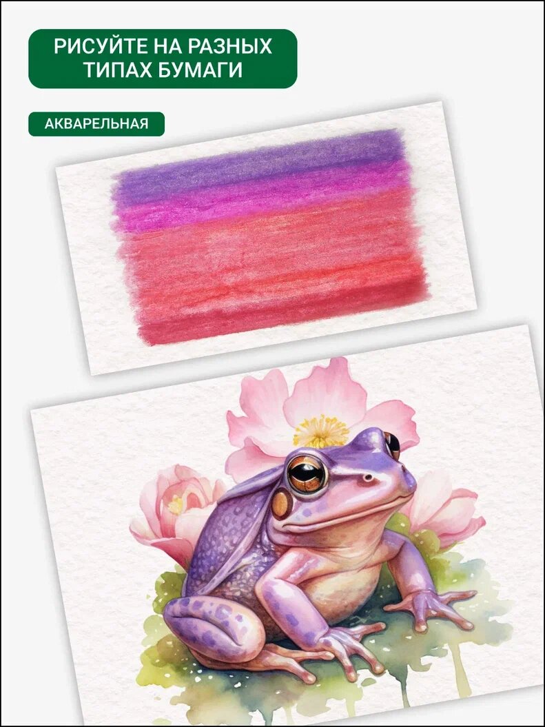 Карандаши цветные акварельные AXLER Art для рисования, художественные мягкие, набор 36 цветов для начинающих художников детей и взрослых, трехгранные
