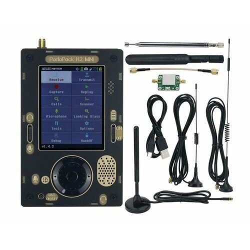Portapack h2 Plus mini sdr приёмник Новая модель с микрофоном и поддержкой GPS с набором антенн с внешним широкополосным усилителем сигнала 3937000₽
