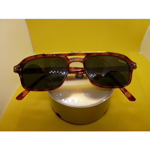 Солнцезащитные очки Baron 96338181240, овальные, оправа: пластик, складные, с защитой от УФ, черепаховый
