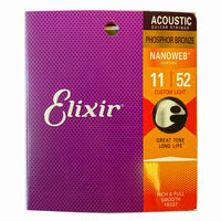 Струны для акустической гитары ELIXIR 11027 NANOWEB 11-52