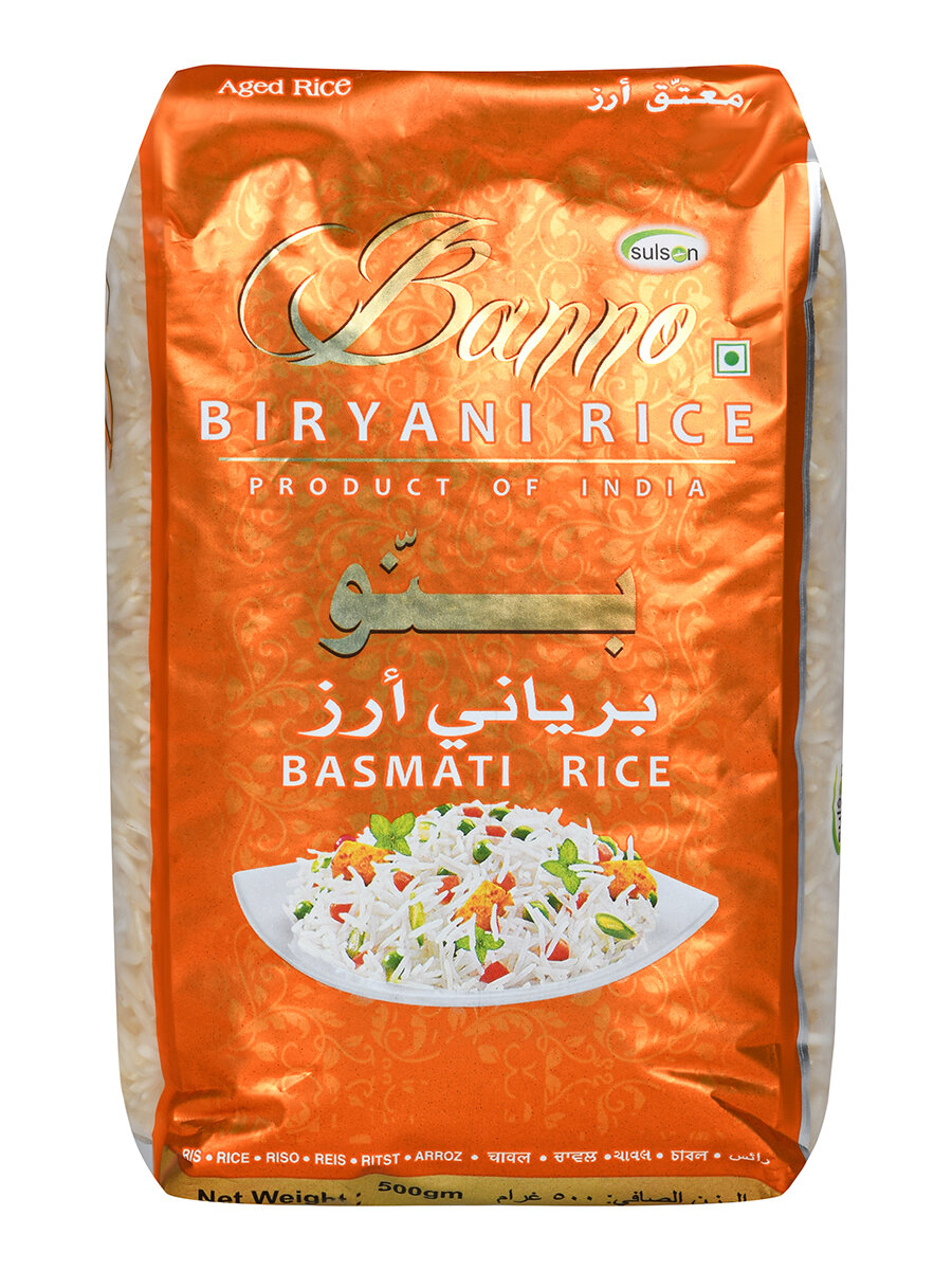 Рис басмати Банно Бирьяни, пакет 0,5 кг