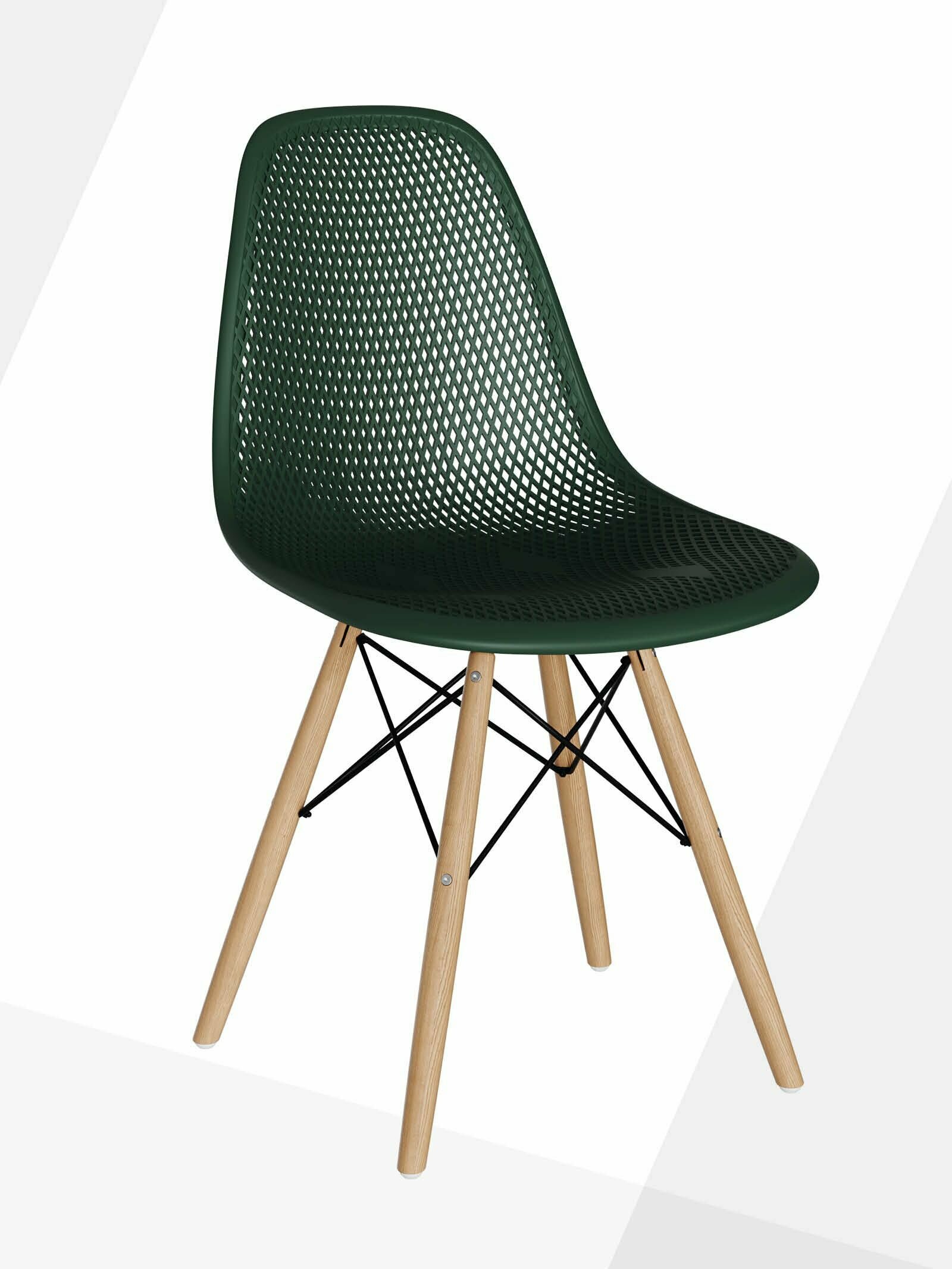 фото Стул для кухни, гостиной, столовой со спинкой EAMES DSW, мебель для дачи и офиса, 1 шт