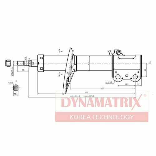 Амортизатор подвески передний Dynamatrix-Korea DSA334204 для Toyota Avensis