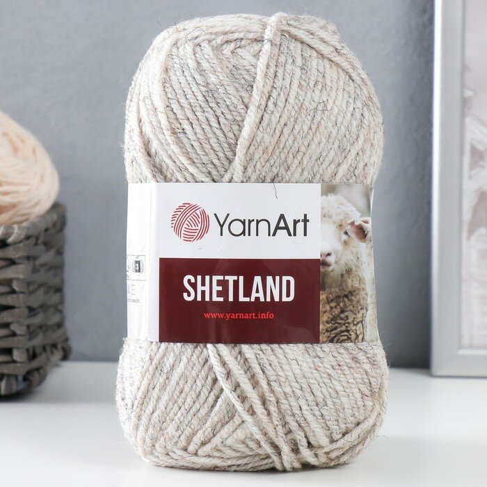 YarnArt Пряжа "Shetland" 30% шерсть верджин, 70% акрил 220м/100гр (535 бел-беж-сер)