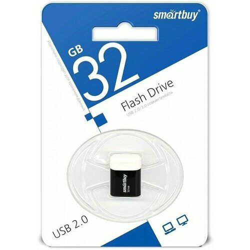 Флешка Smart Buy USB 32GB LARA Black флешка smart buy usb 32gb lara blue