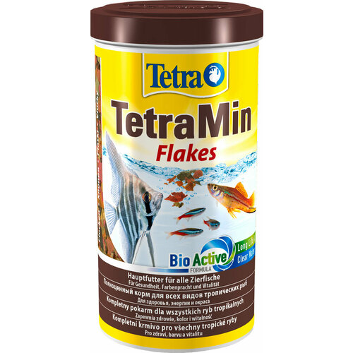 TETRAMIN FLAKES корм хлопья для всех видов рыб (500 мл х 4 шт)