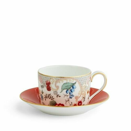 Чайная пара WEDGWOOD Wonderlust Rococo Flowers, 150 мл, костяной фарфор, цвет разноцветный (40032680)