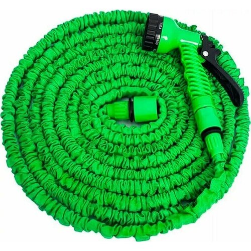 фото Шланг садовый складной растягивающийся для полива magic hose 60 м, зеленый