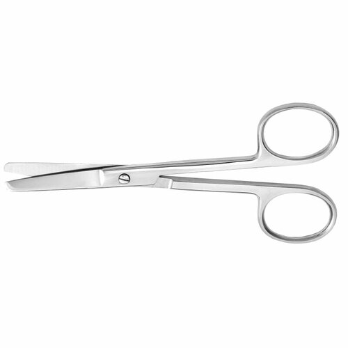 Ножницы тупоконечные, вертикально-изогнутые, 160 мм