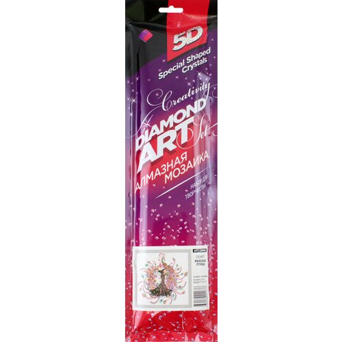 Алмазная мозаика 5D 36*36 см. Райская птица картина стразами набор для творчества и хобби взрослым и детям, подарочная упаковка