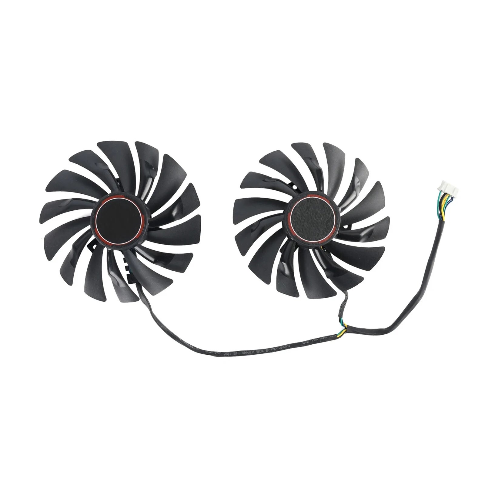 Новый 95 мм PLD10010S12HH 6Pin кулер для видеокарты для MSI GTX970 GTX 970 игровые двойные вентиляторы двойной охлаждающий вентилятор, Fan - 2PCS, Нет цветная (RGB), Черный — фото 1