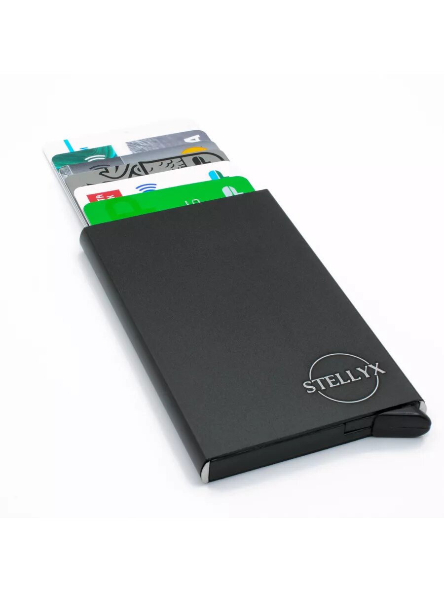Визитница STELLYX, фактура зернистая, черный — фото 1