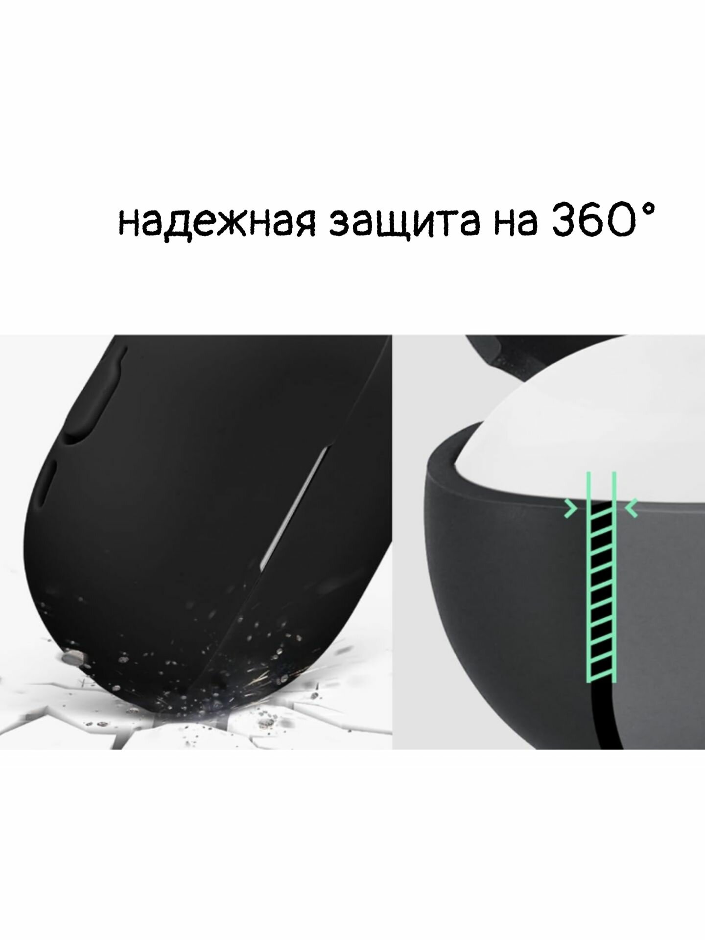 Силиконовый чехол для наушников Huawei Freebuds Pro 3 Pro 4 белый — фото 1