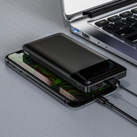 Внешний аккумулятор Hoco J72 Easy travel 10000mAh 2A 2xUSB-A черный — фото 1