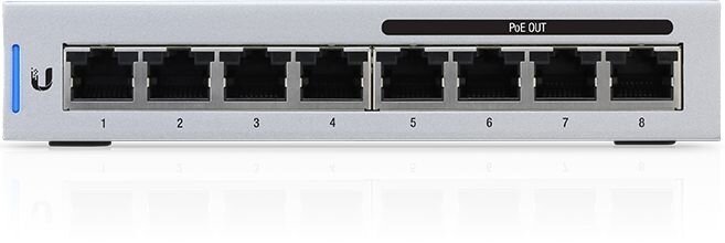 Коммутатор Ubiquiti UniFi Switch 8 60W управляемый UniFi 8 портов 10/100/1000Mbps PoE(60W) US-8-60W-EU - фото №1