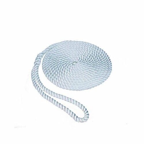 Канат крученый Петроканат швартовый с огоном (полиэстер) (Диаметр(мм):16 | Длина(м):6 | Тест(кг):4 250 | крученый | европакет | синий |)