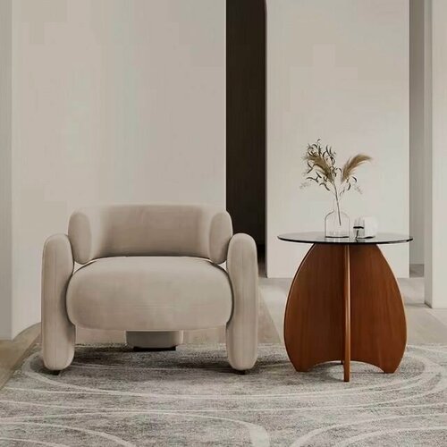 Изображение товара Кресло дизайнерское CHICCO, ткань: велюр Arben DREAM, цвет beige