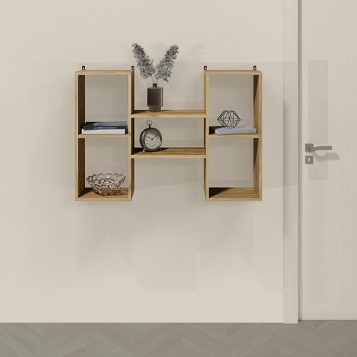 Изображение товара Полка настенная Velardy Perfection, 100x21x69см, дуб крафт золотой