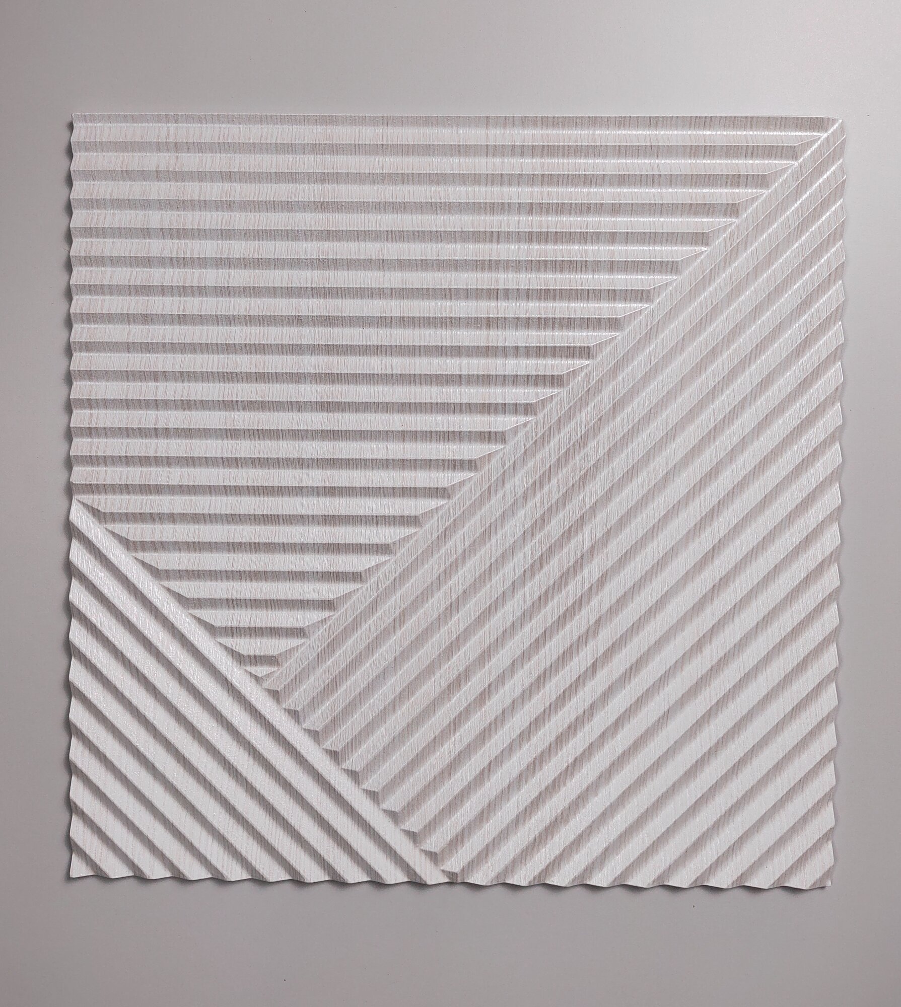 Стеновые панели МДФ декоративные 3D, 500х500х8мм, мелинга белая. Набор 4 шт.