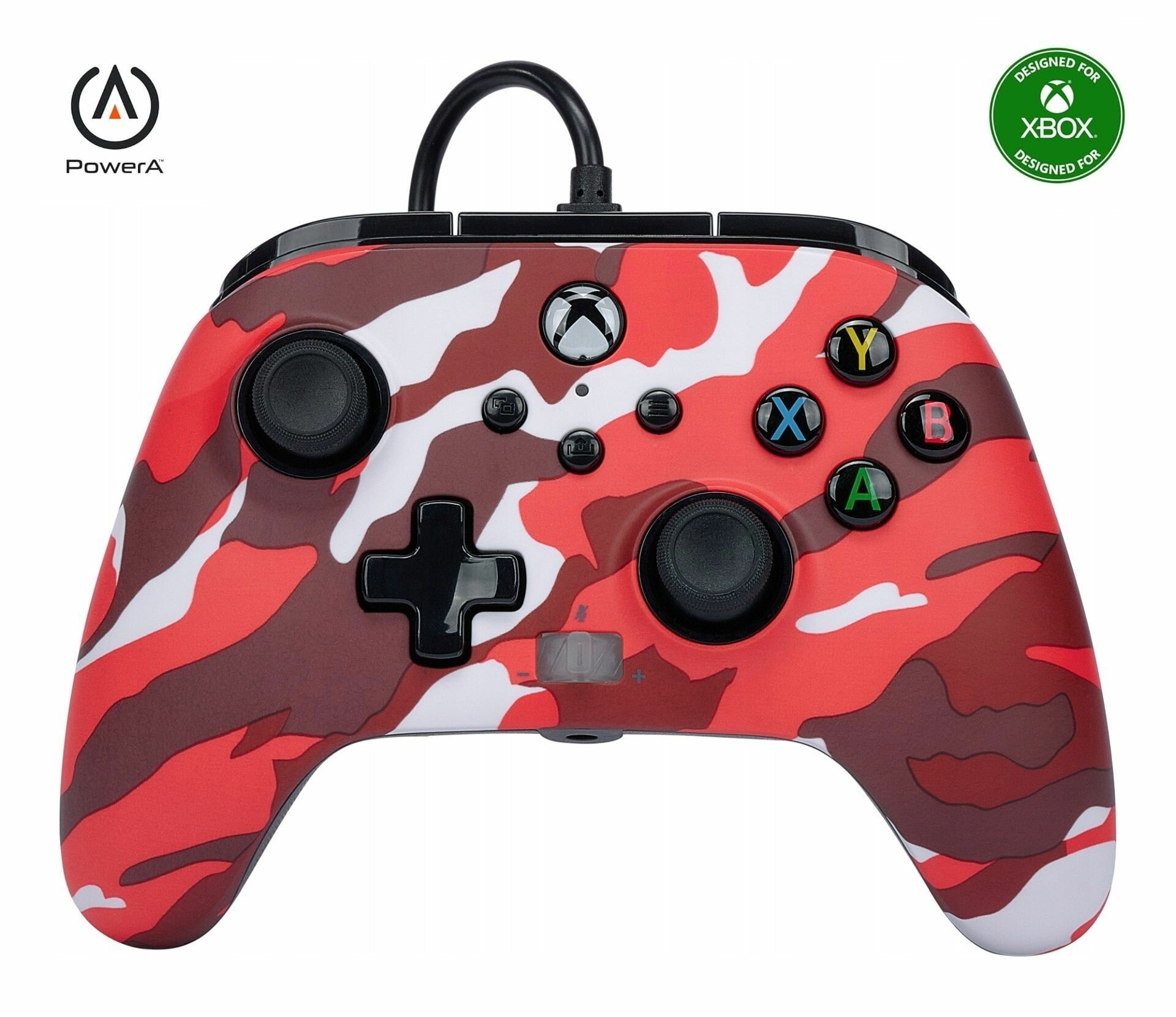 Проводной геймпад для Xbox One / Series S X / PC Windows PowerA ENHANCED Wired Controller Metallic Red Camo Красный камуфляж