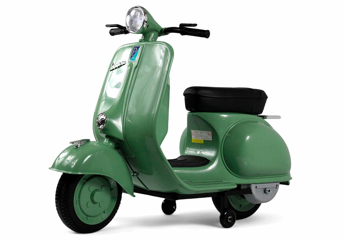 Детский электроскутер RiverToys VESPA (M888MM) Зелёный